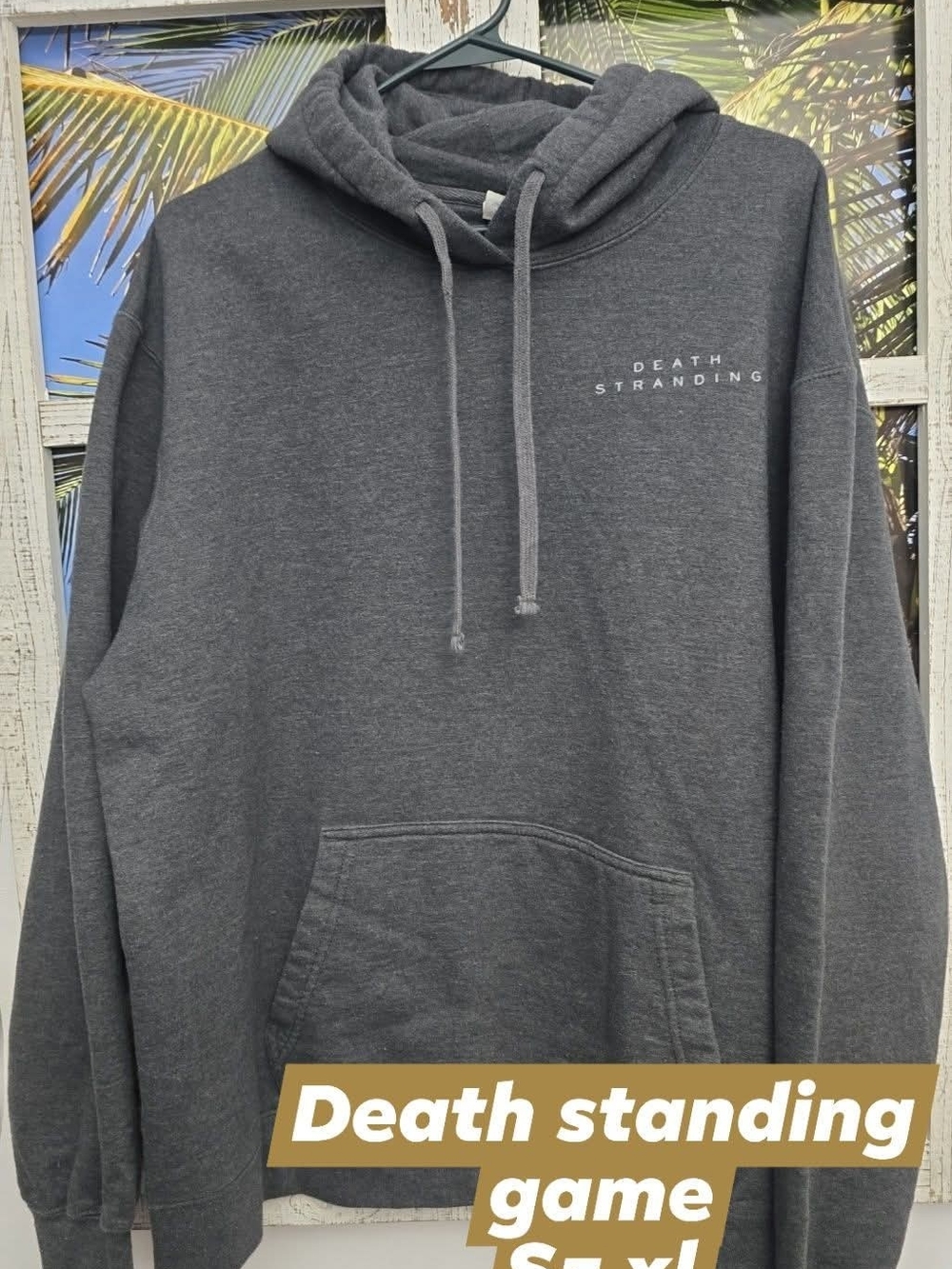 Port and Company Death Stranding Gray Pullover Hoodie Sz XL